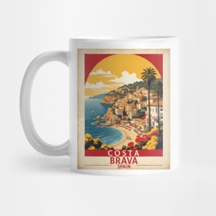 Costa Brava Spain Travel Tourism Retro Vintage Mug